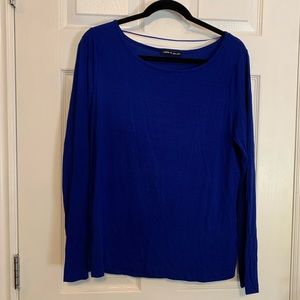 Cable & gauge soft royal blue long sleeve